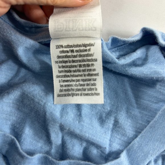 Victorias Secret Size Small Blue Crop Top T Shirt Cotton Short Sleeve Womens - Picture 5 of 7